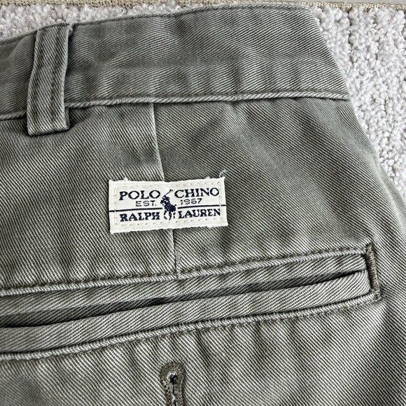 Vintage Polo Ralph Lauren Andrew Pant Men's Size 36x30 Chino Pleated Grey Green - Picture 7 of 11